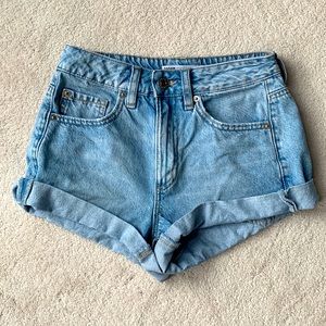 Garage denim shorts mom style